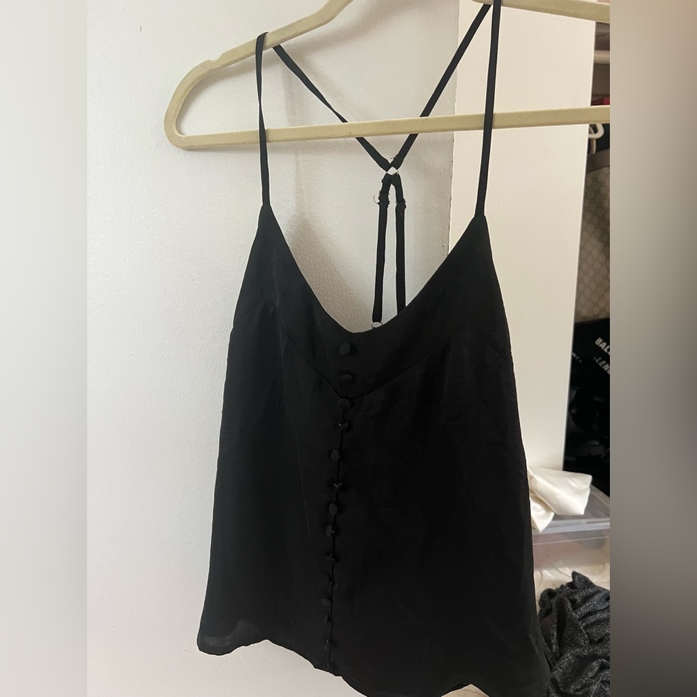 Black medium racer back flowy tank